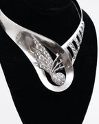 Collier rigide en argent et en cristal - Georges Delrue