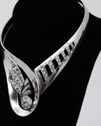 Collier rigide en argent et en cristal - Georges Delrue
