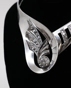 Collier rigide en argent et en cristal - Georges Delrue