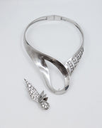 Collier rigide en argent et en cristal - Georges Delrue