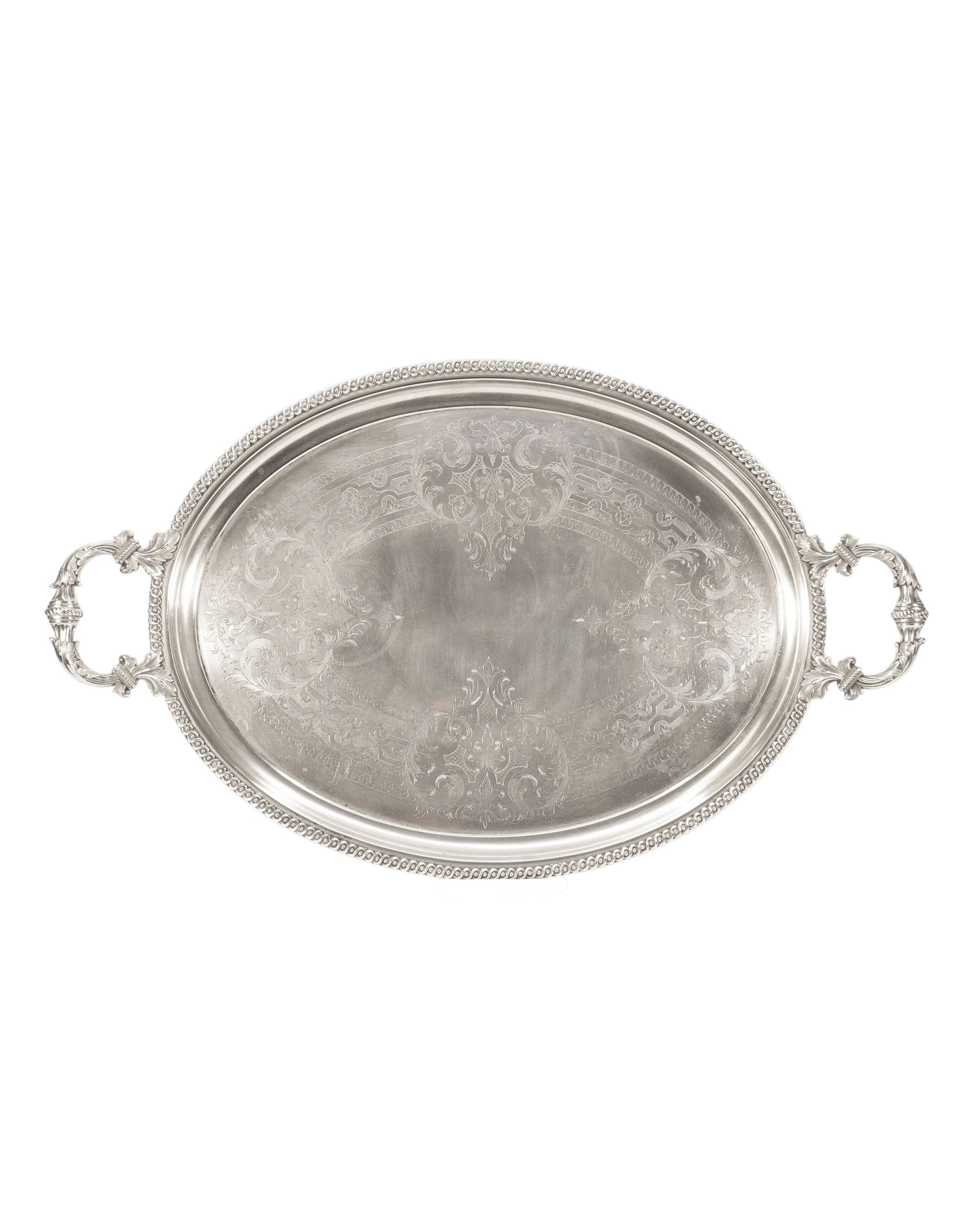 Grand plateau de service orné – Allemagne, circa 1900