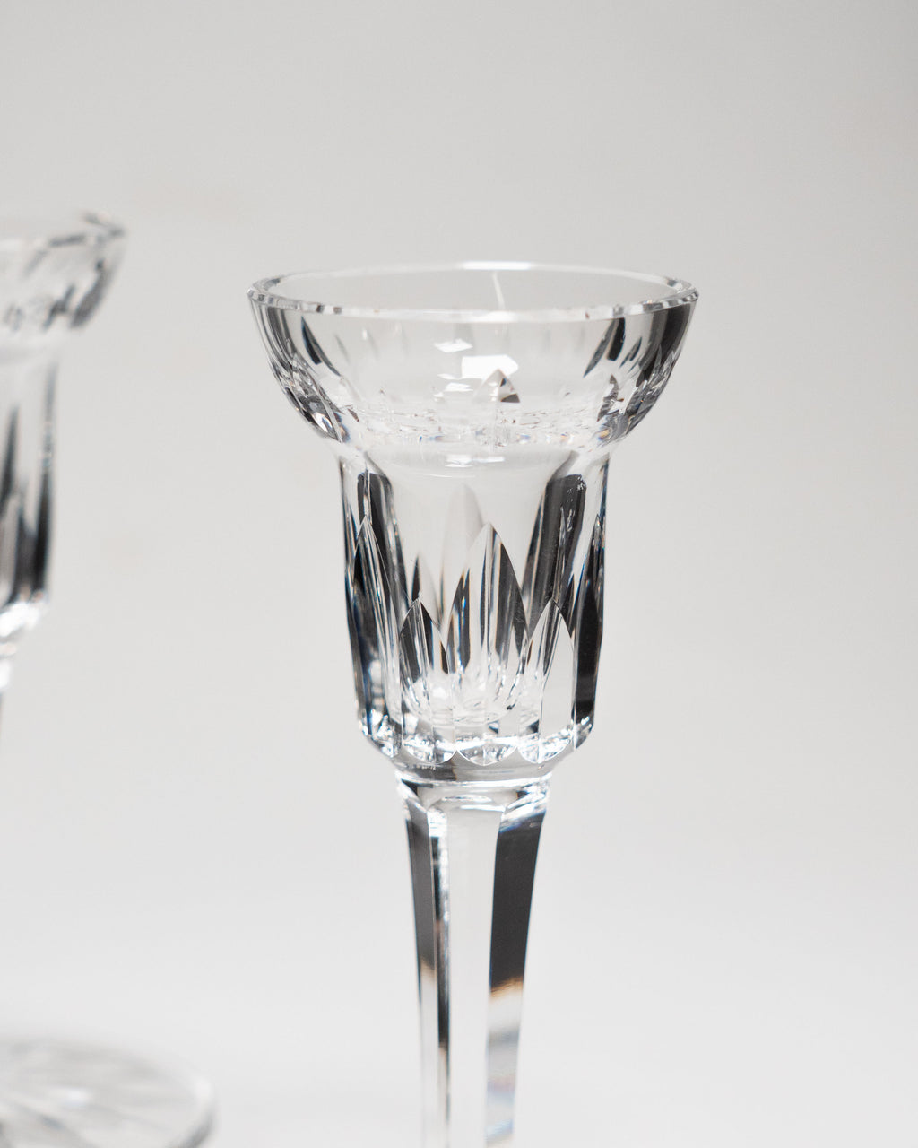 Paire de bougeoirs en cristal - Waterford - Eileen