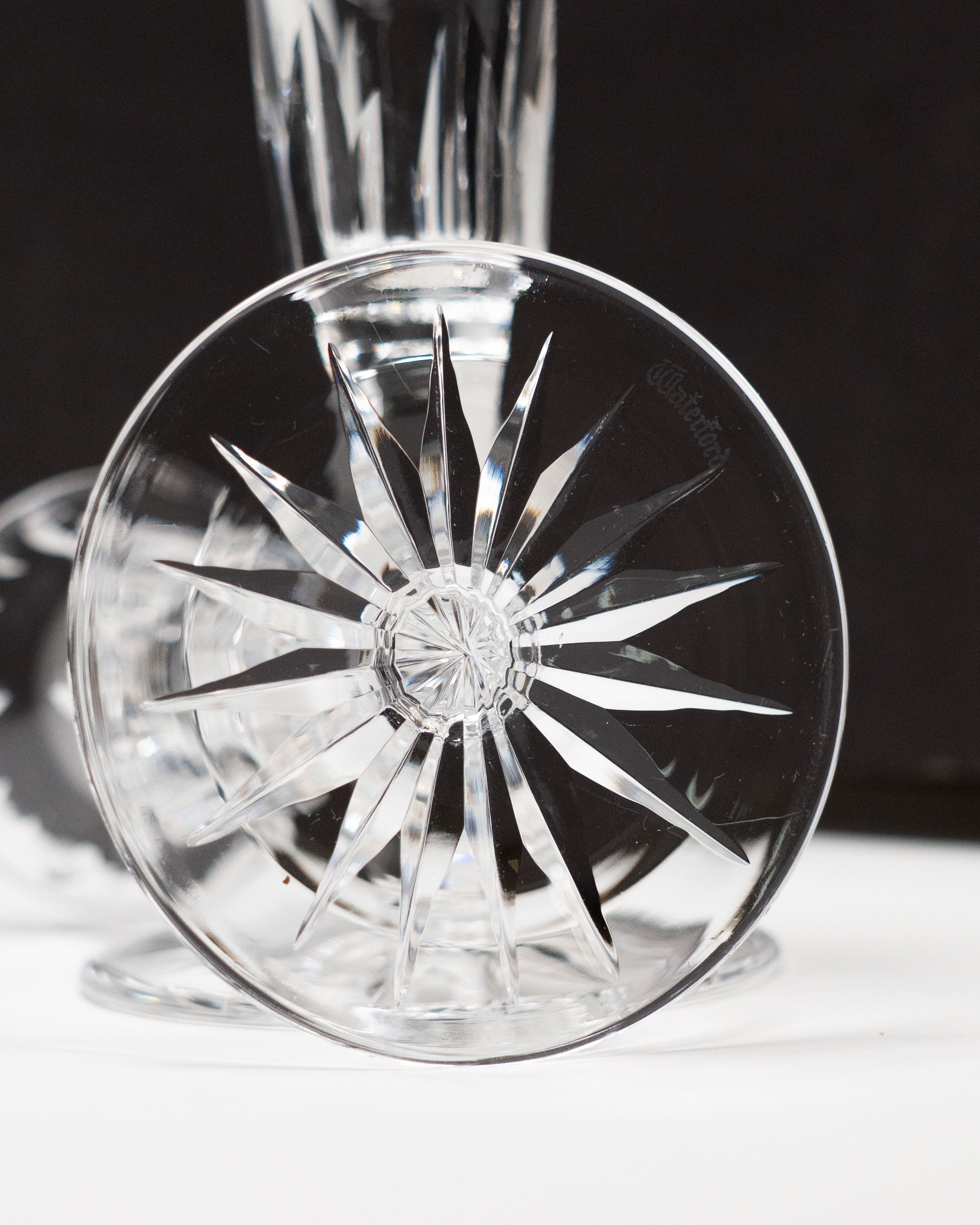 Paire de bougeoirs en cristal - Waterford - Eileen