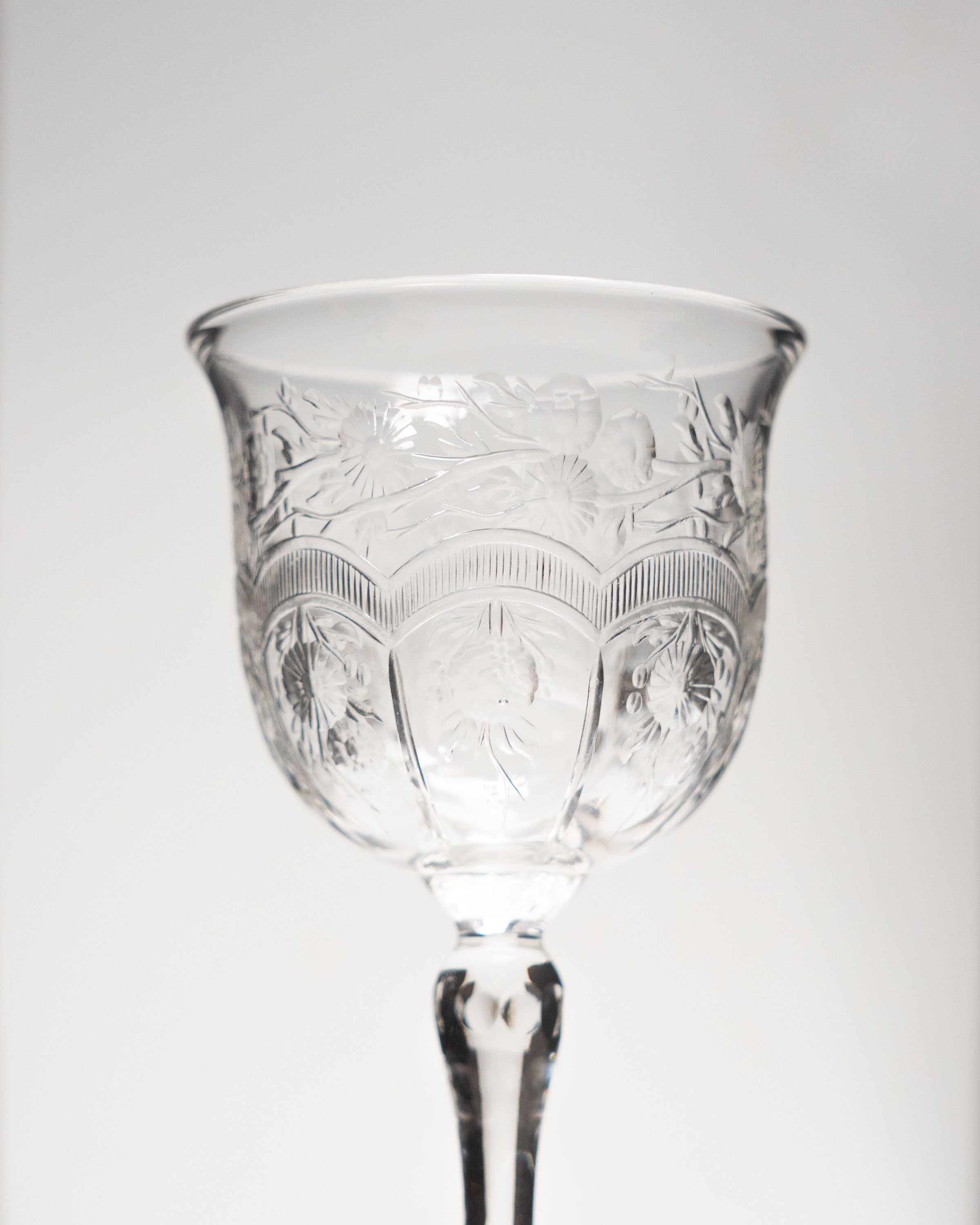 Cristal anglais Webb Corbett - Marguerites