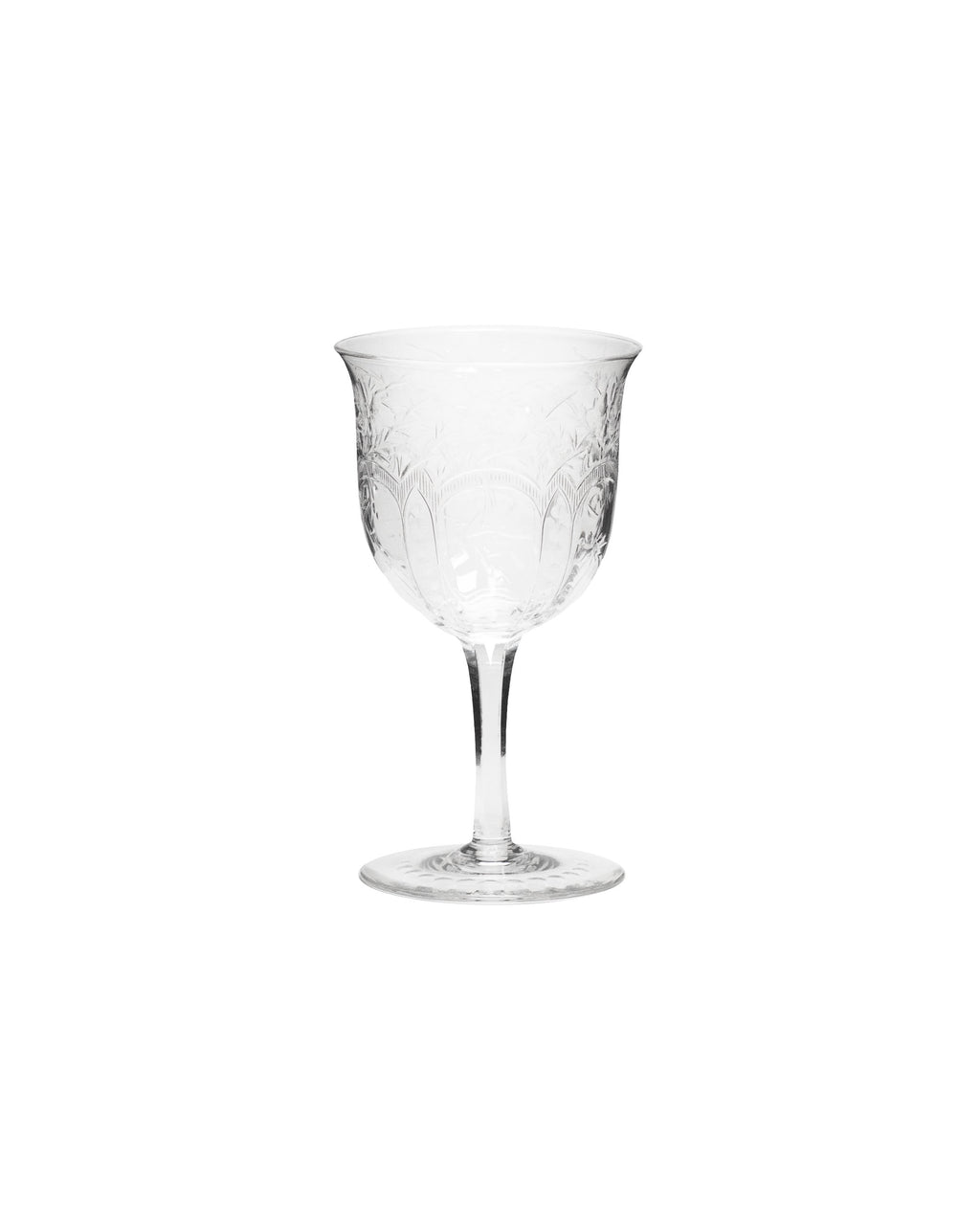 Coupes à vin en cristal Webb Corbett - Fleurs des champs