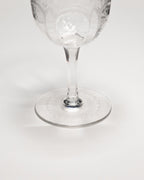 Coupes à vin en cristal Webb Corbett - Fleurs des champs