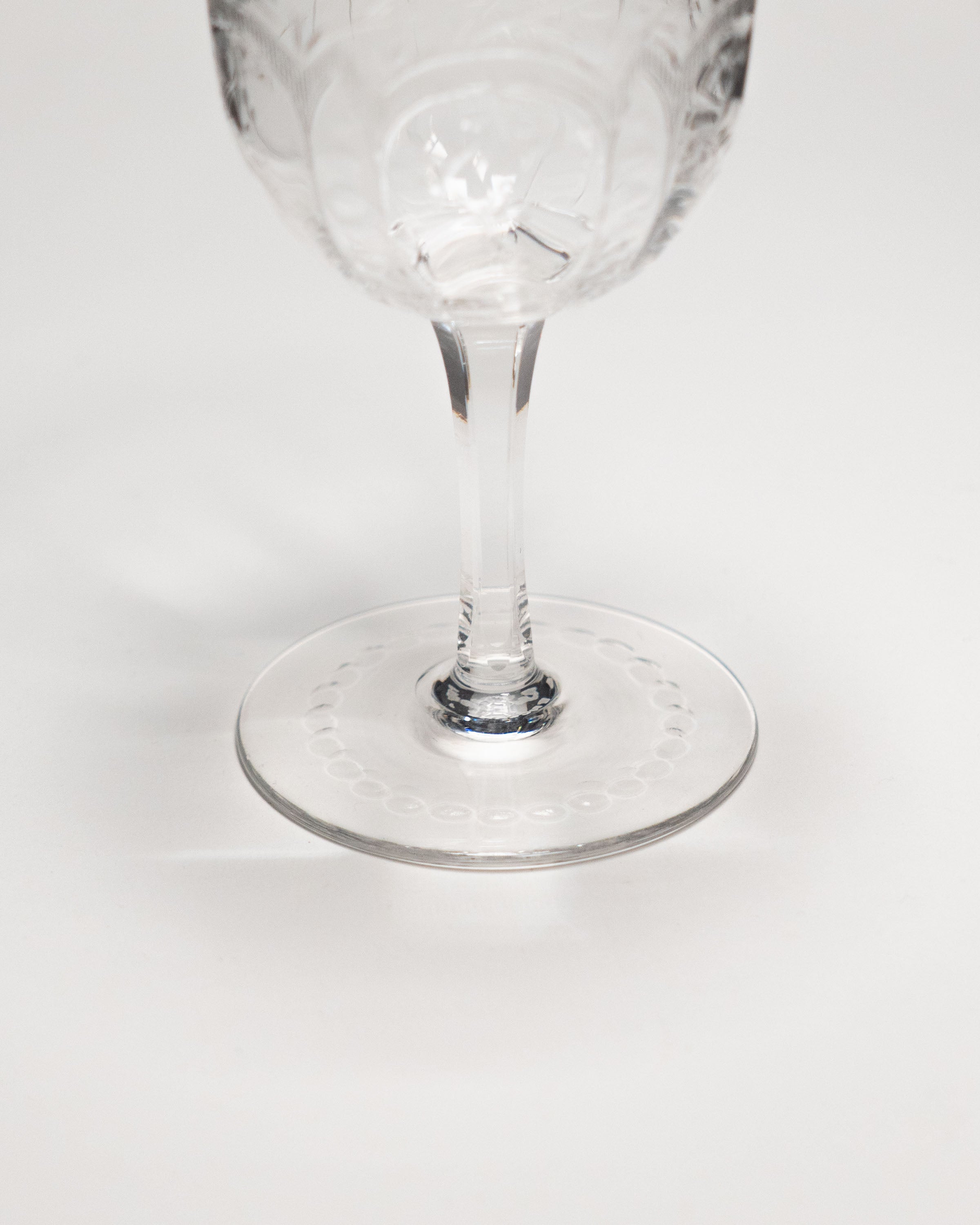 Coupes à vin en cristal Webb Corbett - Fleurs des champs