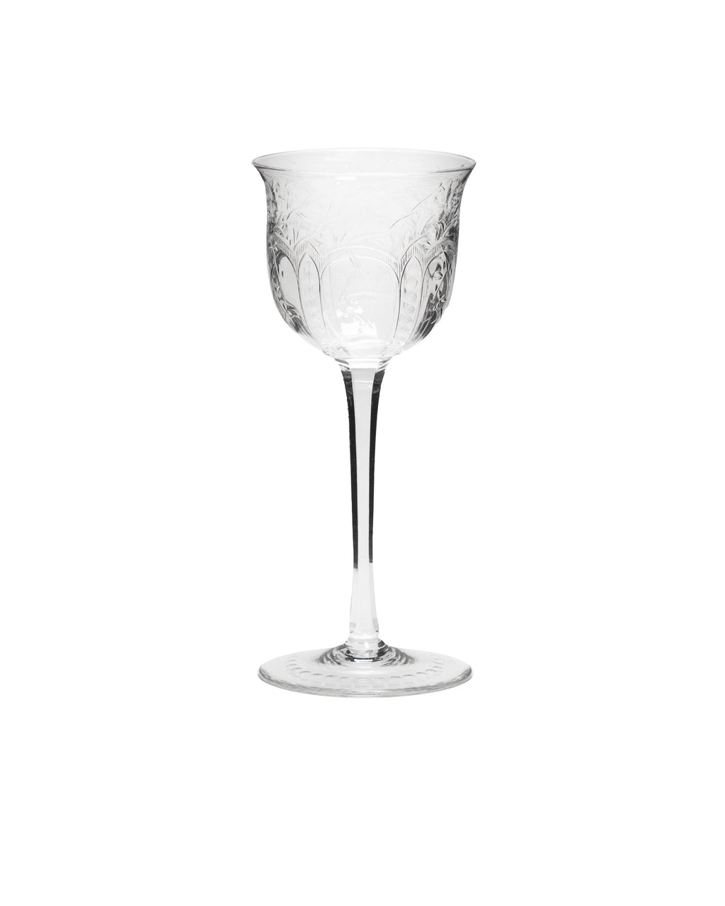 Coupes à vin en cristal Webb Corbett - Fleurs des champs