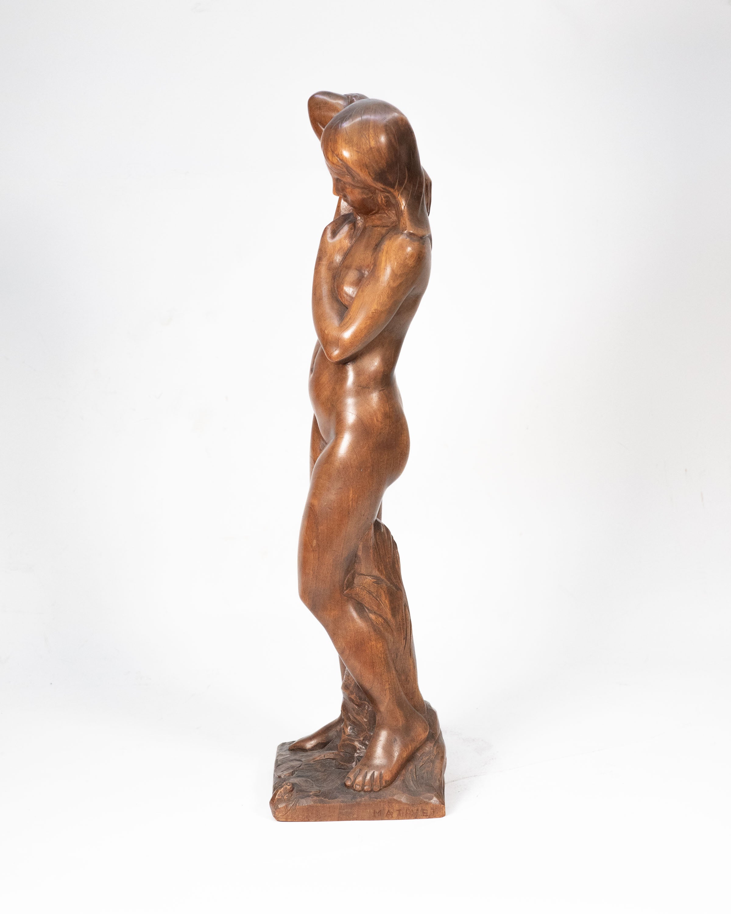Sculpture nu en bois de rose - Paris