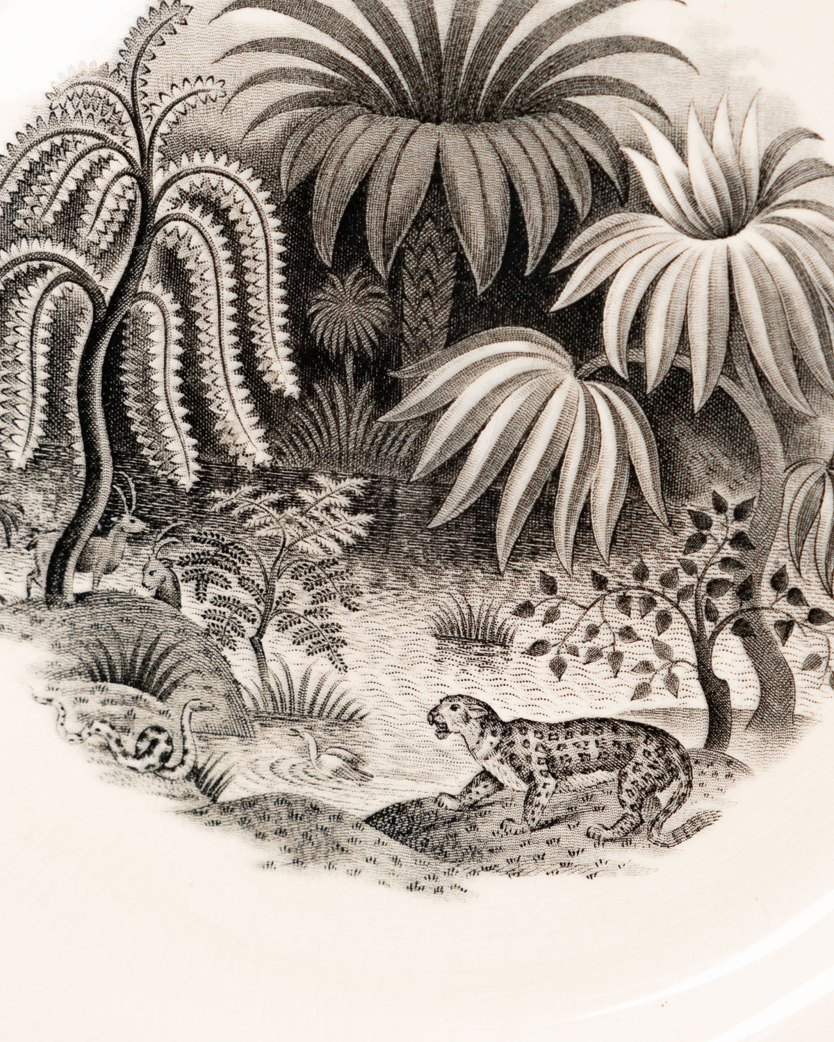 Assiette décorative « Exotica » – Gefle, Suède, circa 1930