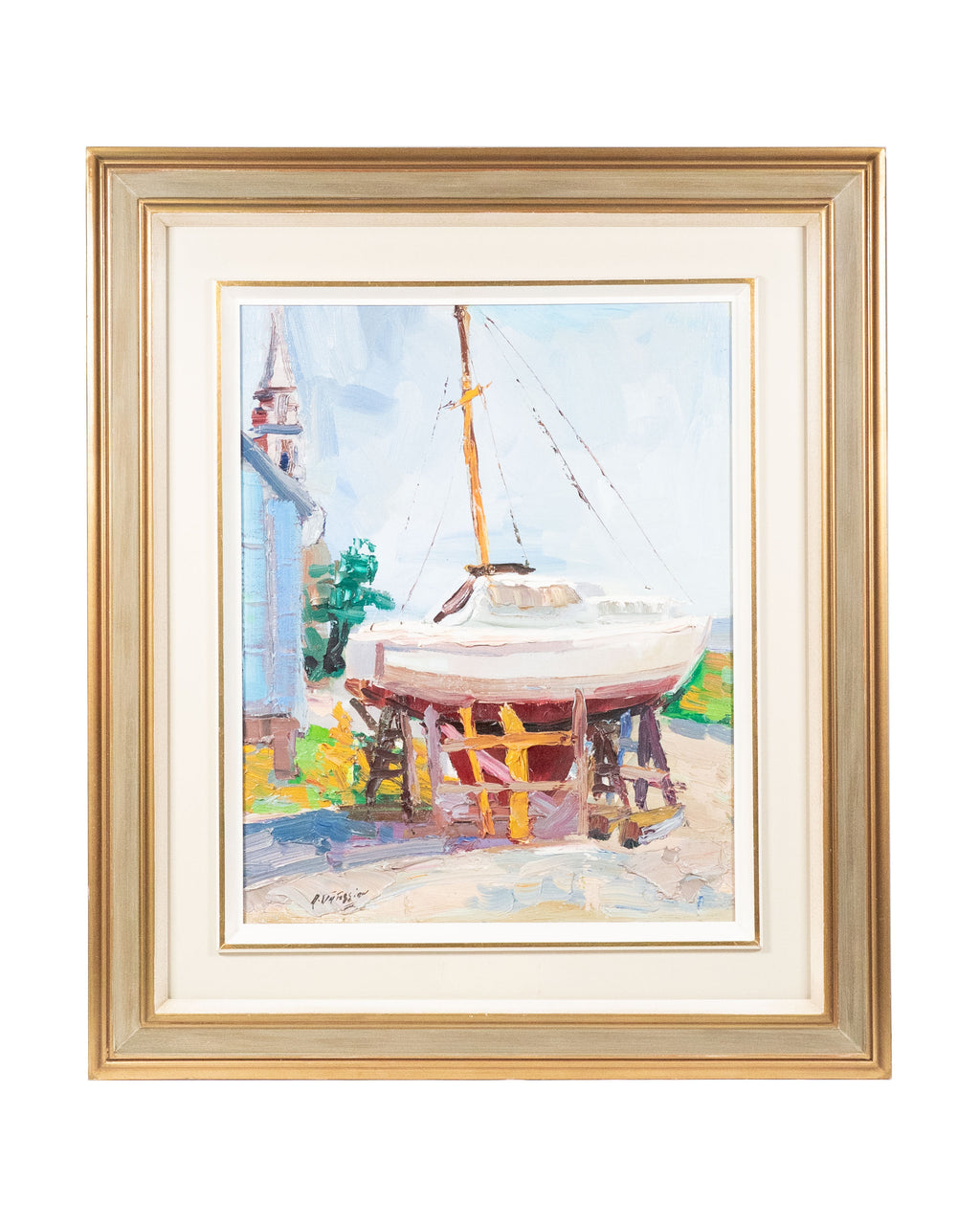 Huile sur toile de lin « Le Voilier » – Armand Tatossian