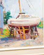 Huile sur toile de lin « Le Voilier » – Armand Tatossian
