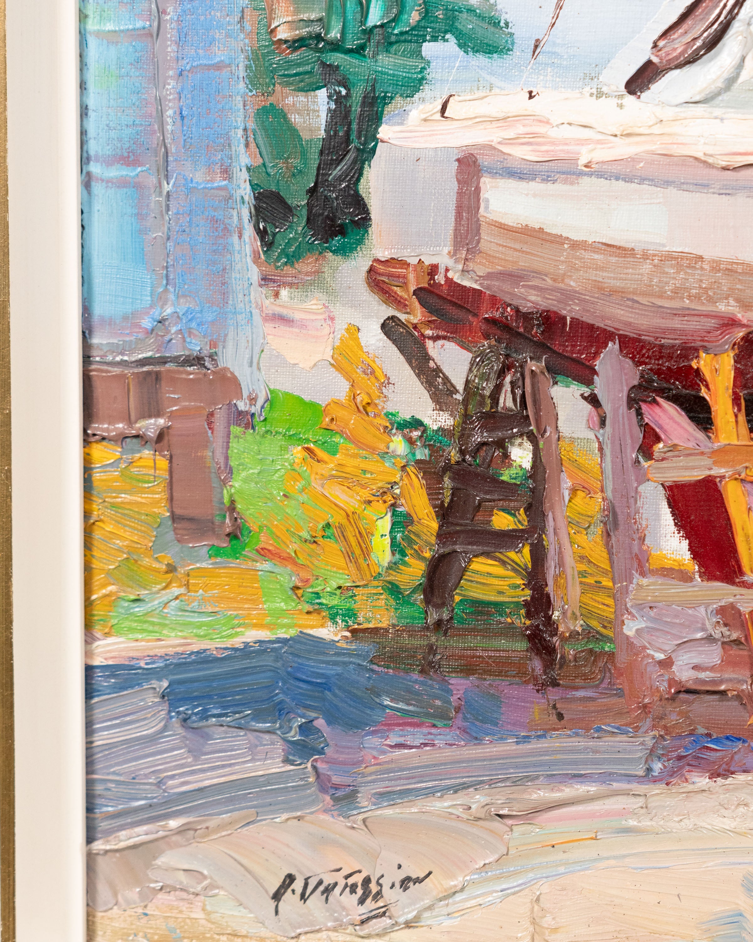 Huile sur toile de lin « Le Voilier » – Armand Tatossian