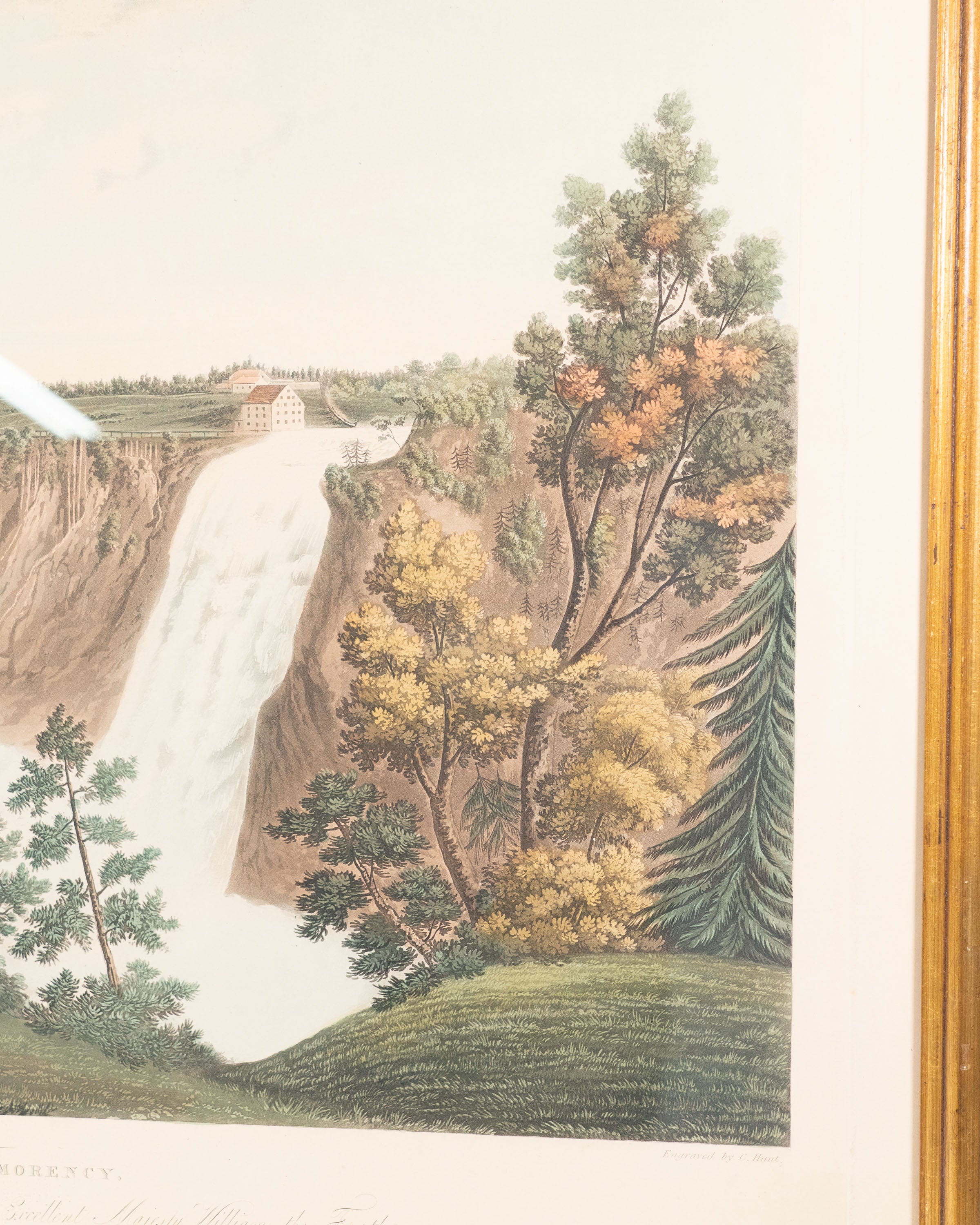 Gravure des Chutes Montmorency – James Pattison Cockburn, circa 1920