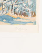 Sérigraphie « Forêt enneigée » – Henri Masson