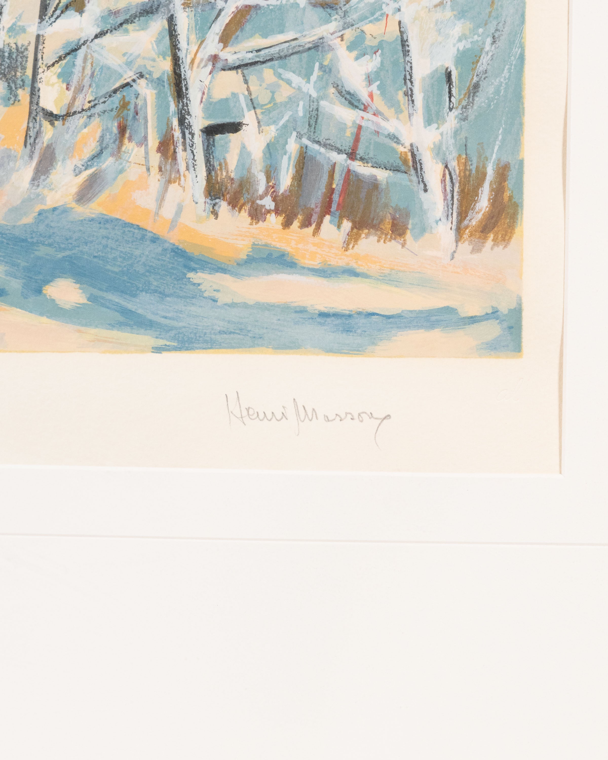 Sérigraphie « Forêt enneigée » – Henri Masson