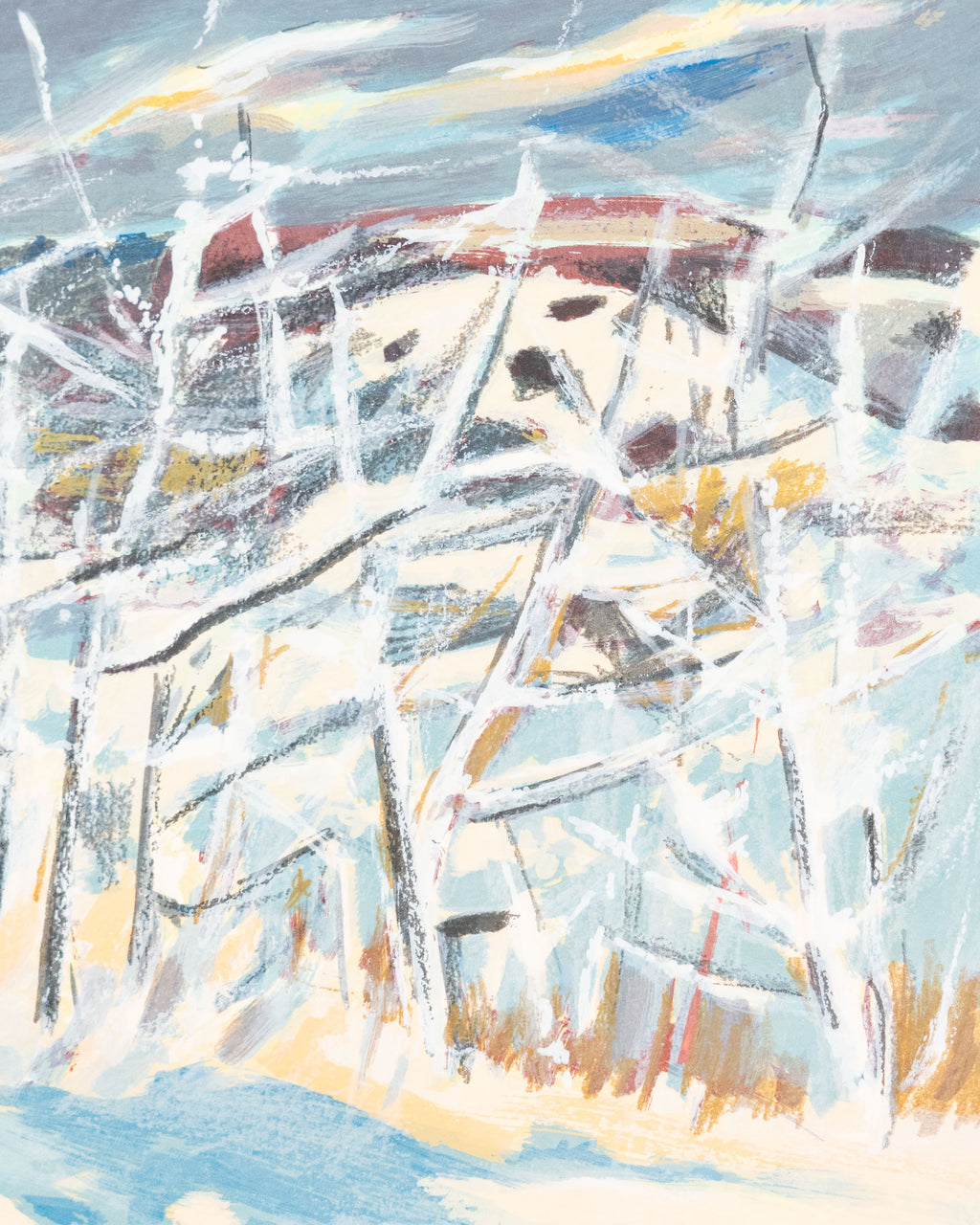 Sérigraphie « Forêt enneigée » – Henri Masson