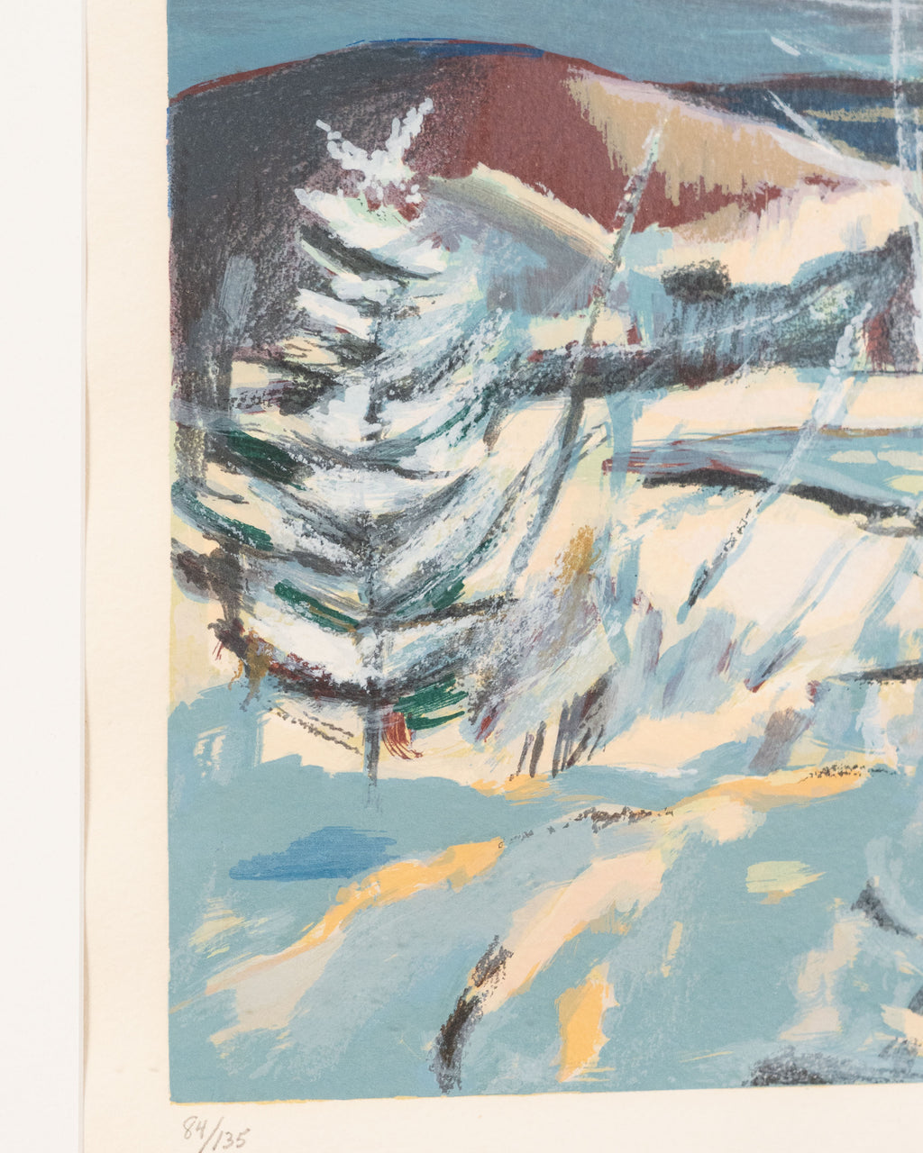 Sérigraphie « Forêt enneigée » – Henri Masson