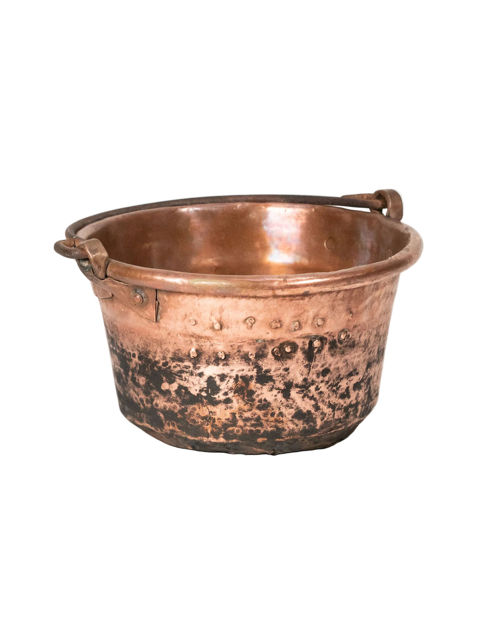 Cache-pot en cuivre riveté - circa 1920