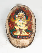 Kapala tibétaine en os et argent – Coupe rituelle bouddhiste, XIXe siècle