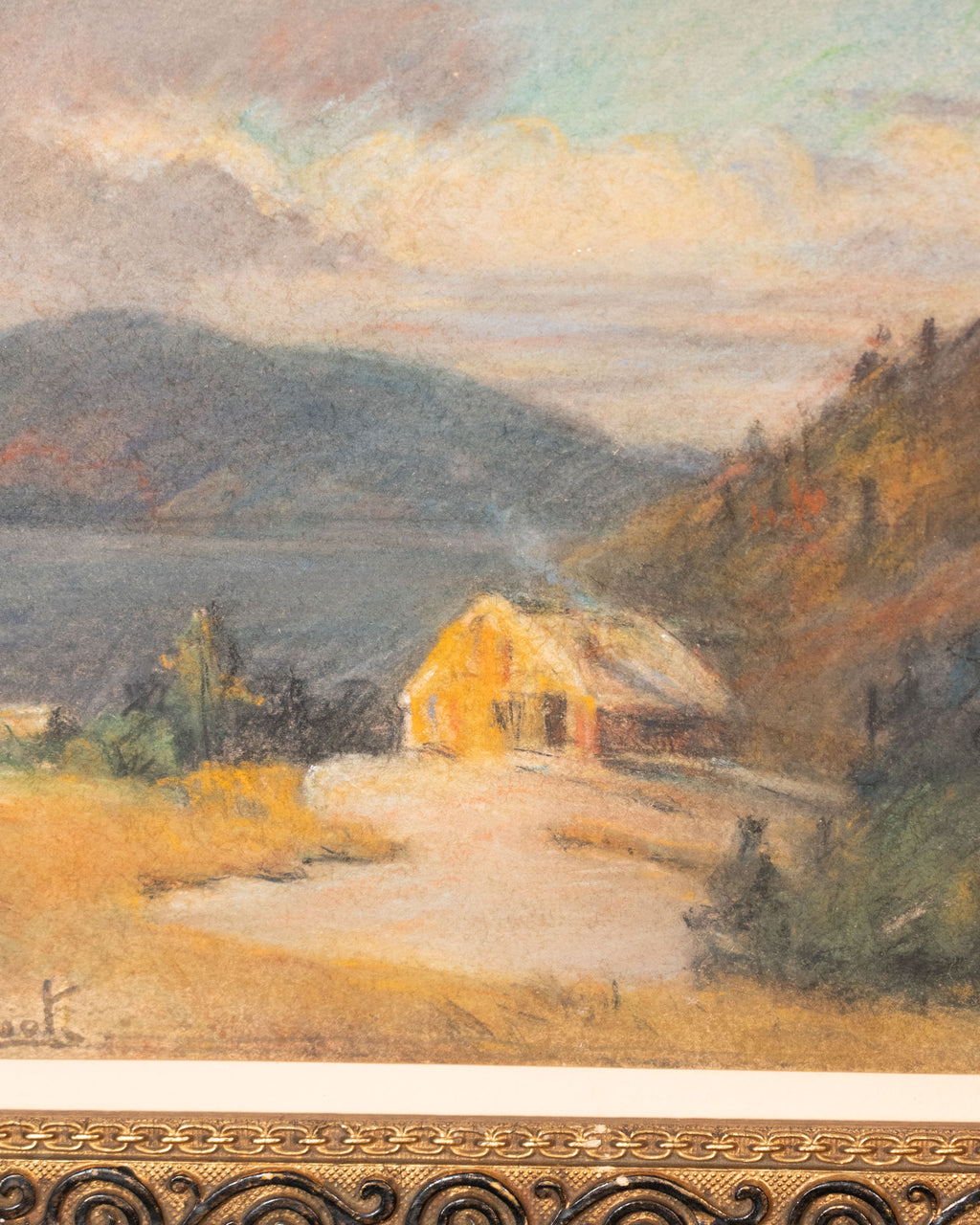 Pastel Chalet à Tadoussac, vers 1900 - Charles Huot